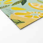 Lemon Blooms - Mint Welcome Mat Gallery Image 2
