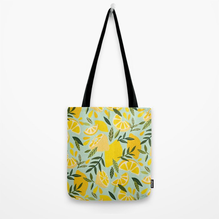 Lemon Blooms - Mint Tote Bag Gallery Image 2