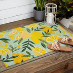 Lemon Blooms - Mint Outdoor Rug Gallery Image 2