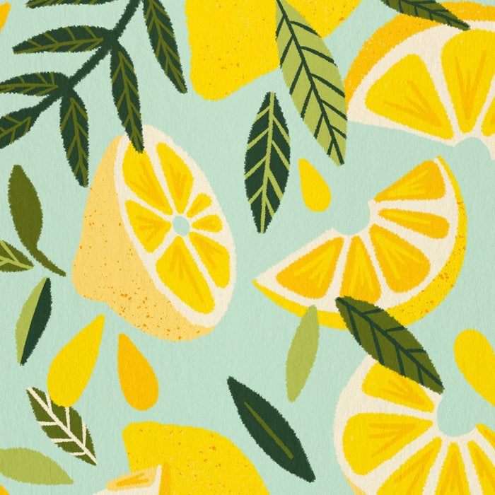 Lemon Blooms - Mint Coffee Mug Gallery Image 2