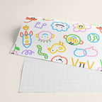 Colorful funny kid doodle art pattern Wrapping Paper Gallery Image 2