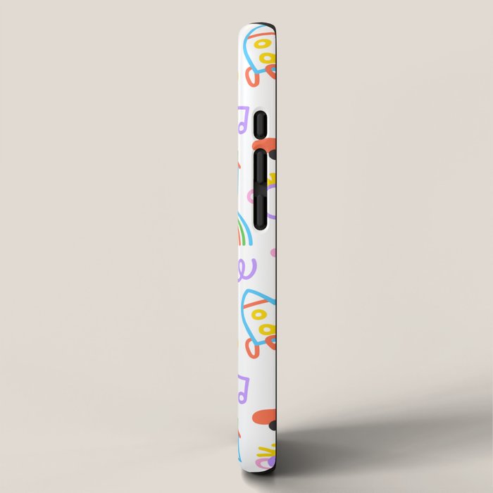 Colorful funny kid doodle art pattern iPhone Case Gallery Image 2