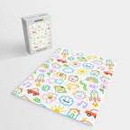 Colorful funny kid doodle art pattern Jigsaw Puzzle Gallery Image 2