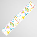 Colorful funny kid doodle art pattern Table Runner Gallery Image 3