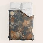 Earth watercolor splashes Comforter Gallery Image 6