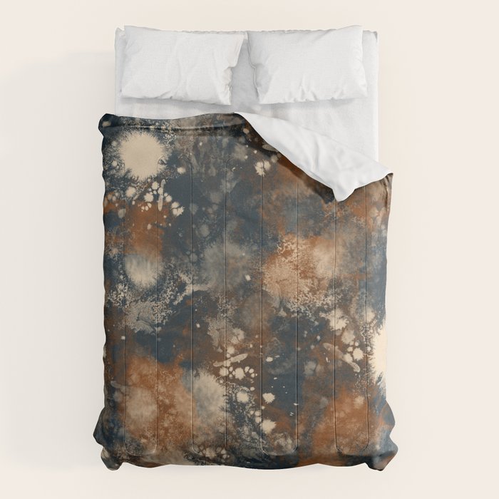 Earth watercolor splashes Comforter Gallery Image 6