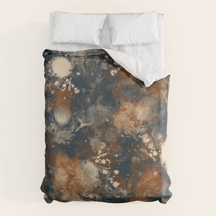 Earth watercolor splashes Duvet Cover Gallery Image 6