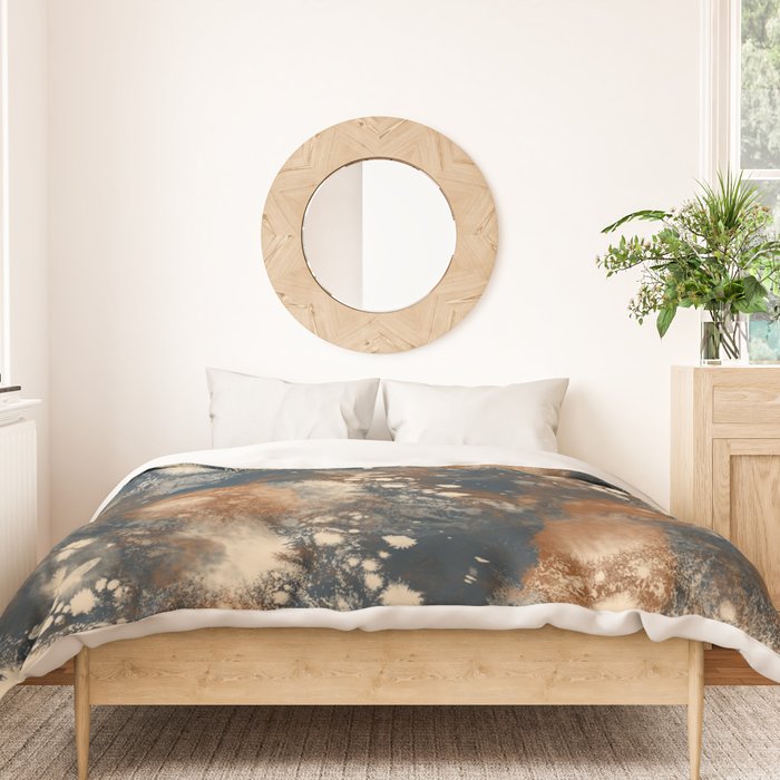 Earth watercolor splashes Duvet Cover Gallery Image 3