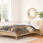 Earth watercolor splashes Duvet Cover Gallery Image 2