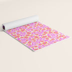 Tropical Blooms Pattern - Pink and Orange Yoga Mat Gallery Image 2