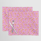 Tropical Blooms Pattern - Pink and Orange Placemat Gallery Image 1