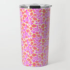 Tropical Blooms Pattern - Pink and Orange Travel Mug Gallery Image 1