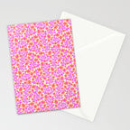 Tropical Blooms Pattern - Pink and Orange Stationery Card Gallery Image 2