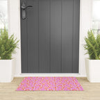 Tropical Blooms Pattern - Pink and Orange Welcome Mat Gallery Image 3