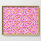 Tropical Blooms Pattern - Pink and Orange Serving Tray Gallery Image 1