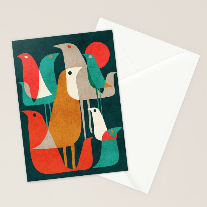 Flock of Birds Stationery Card Gallery Image 2