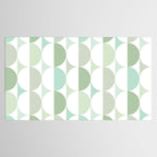 Mid-Mod geometric Sun and Moon tile - Sage Green Tablecloth Gallery Image 2