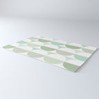 Mid-Mod geometric Sun and Moon tile - Sage Green Rug Gallery Image 3