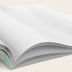 Mid-Mod geometric Sun and Moon tile - Sage Green Notebook Gallery Image 2
