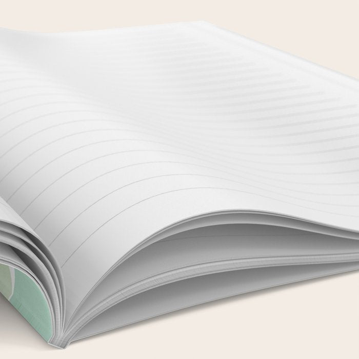 Mid-Mod geometric Sun and Moon tile - Sage Green Notebook Gallery Image 2