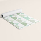 Mid-Mod geometric Sun and Moon tile - Sage Green Yoga Mat Gallery Image 2
