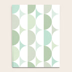 Mid-Mod geometric Sun and Moon tile - Sage Green Notebook Gallery Image 4