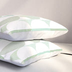 Mid-Mod geometric Sun and Moon tile - Sage Green Pillow Sham Gallery Image 3