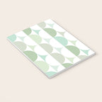 Mid-Mod geometric Sun and Moon tile - Sage Green Notebook Gallery Image 3