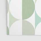 Mid-Mod geometric Sun and Moon tile - Sage Green Poster Gallery Image 3