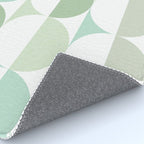 Mid-Mod geometric Sun and Moon tile - Sage Green Rug Gallery Image 4