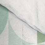 Mid-Mod geometric Sun and Moon tile - Sage Green Comforter Gallery Image 4