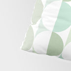 Mid-Mod geometric Sun and Moon tile - Sage Green Pillow Sham Gallery Image 4