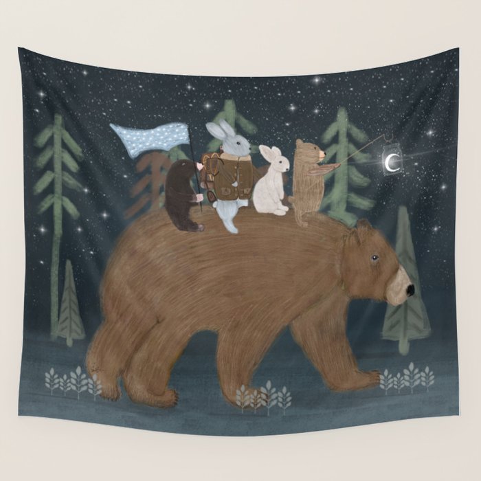 the moon bear Wall Tapestry Gallery Image 4