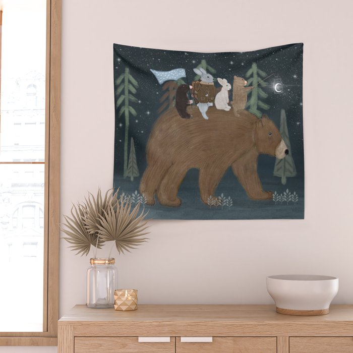the moon bear Wall Tapestry Gallery Image 2