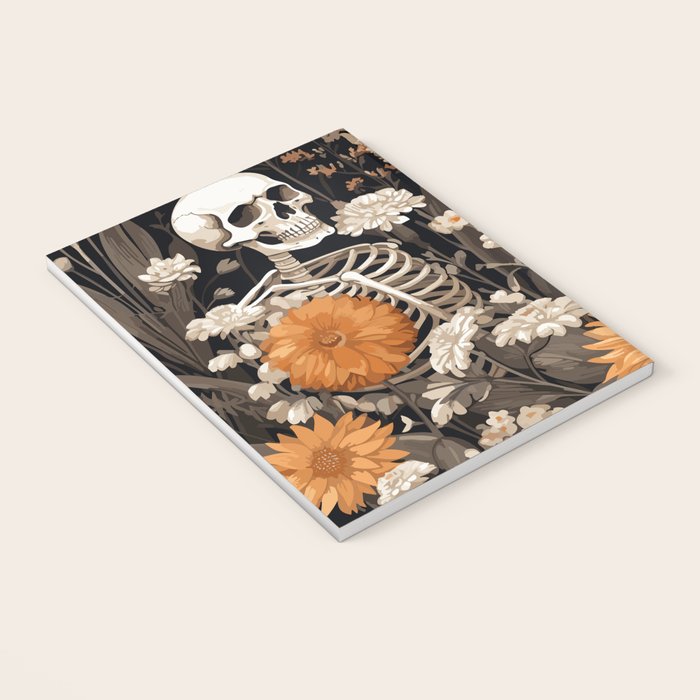 Bones and Blooms Skeleton Art Notebook Gallery Image 3