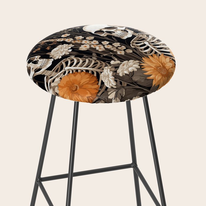 Bones and Blooms Skeleton Art Stool Gallery Image 2