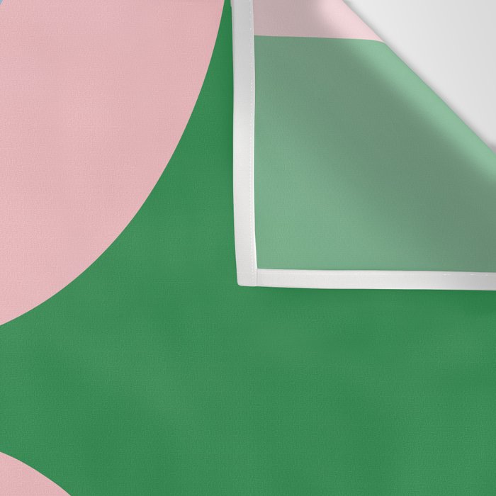 Bold Minimal Double Arch Pattern in Green, Pink, and Pastel Blue Wall Tapestry Gallery Image 3