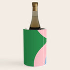 Bold Minimal Double Arch Pattern in Green, Pink, and Pastel Blue Wine Chiller Gallery Image 2