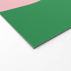 Bold Minimal Double Arch Pattern in Green, Pink, and Pastel Blue Welcome Mat Gallery Image 2