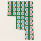 Bold Minimal Double Arch Pattern in Green, Pink, and Pastel Blue Wallpaper Gallery Image 3