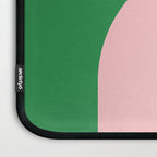 Bold Minimal Double Arch Pattern in Green, Pink, and Pastel Blue Laptop Sleeve Gallery Image 3