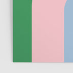 Bold Minimal Double Arch Pattern in Green, Pink, and Pastel Blue Poster Gallery Image 3