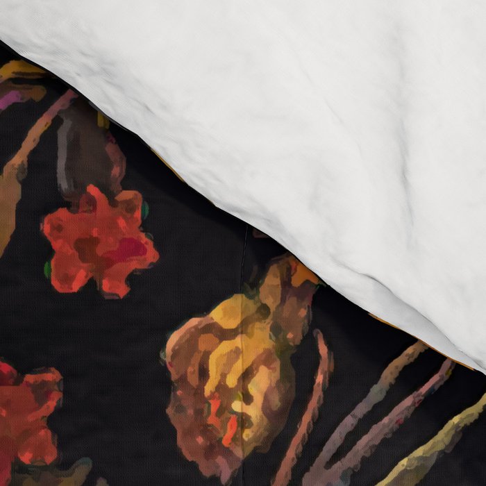 Exotic Midnight Floral Garden Comforter Gallery Image 4