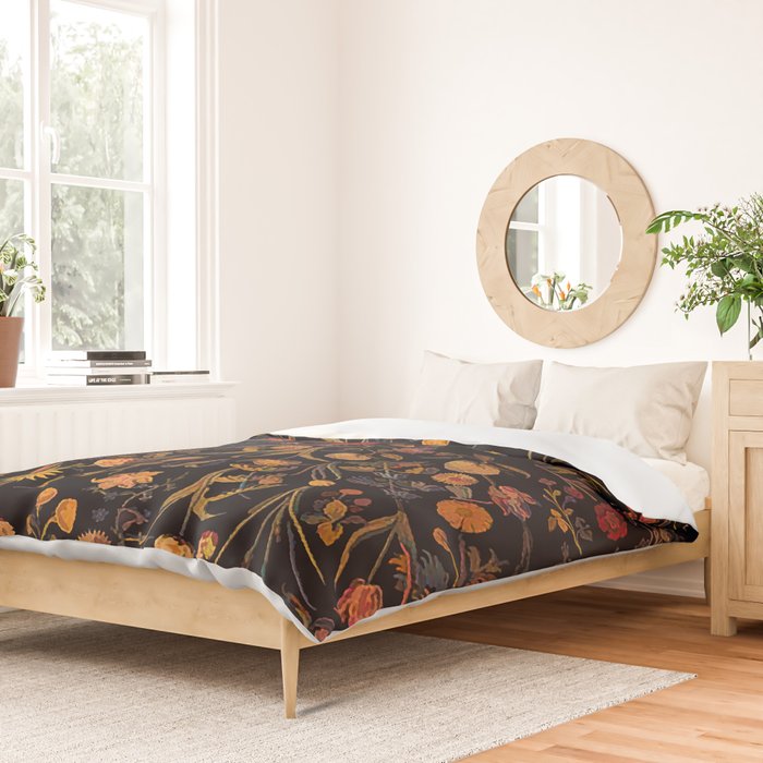 Exotic Midnight Floral Garden Duvet Cover Gallery Image 2