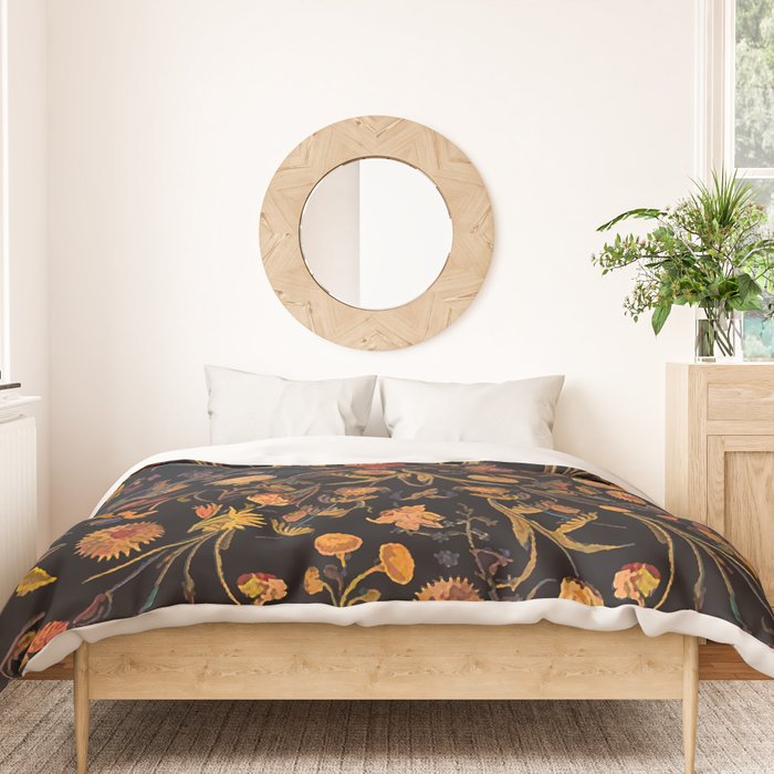 Exotic Midnight Floral Garden Duvet Cover Gallery Image 3