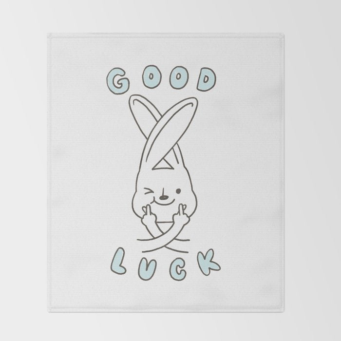 Finger Crossed, Good Luck Throw Blanket Gallery Image 2