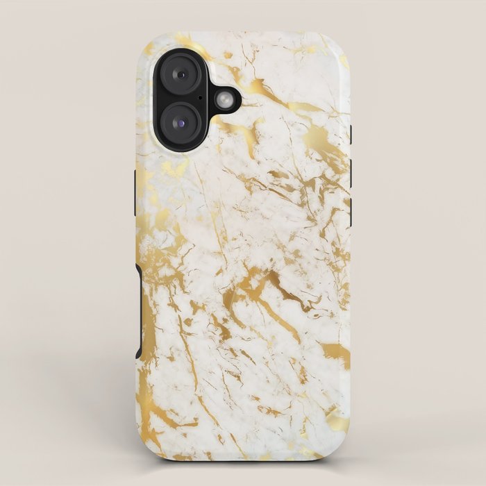 Gold marble iPhone Case Gallery Image 1