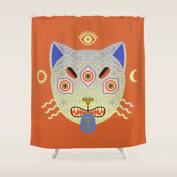 Mystic Cat Shower Curtain Gallery Image 1