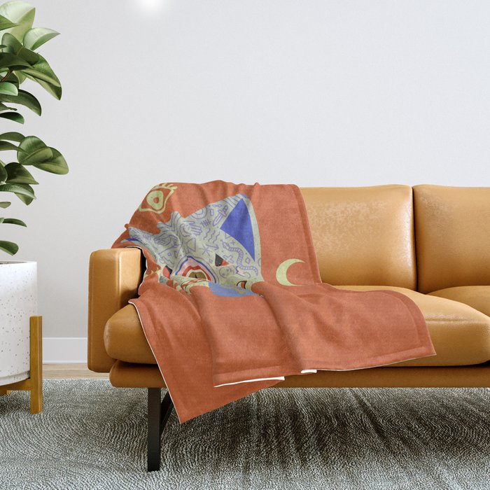 Mystic Cat Throw Blanket Gallery Image 1