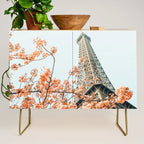 Paris in Spring | Travel Photography Eifel Tower | Wonder Building Architecture Love Credenza Gallery Image 1